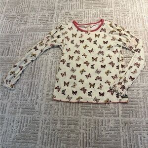 Matilda Jane White Long Sleeve with Butterfly Pattern